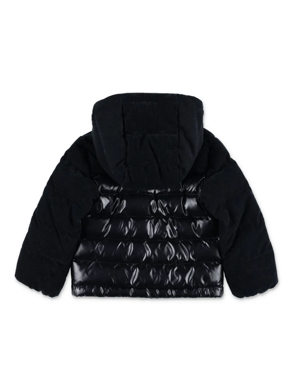 Пуховик Cainan с вышитым логотипом Moncler Enfant, черный — фото 2