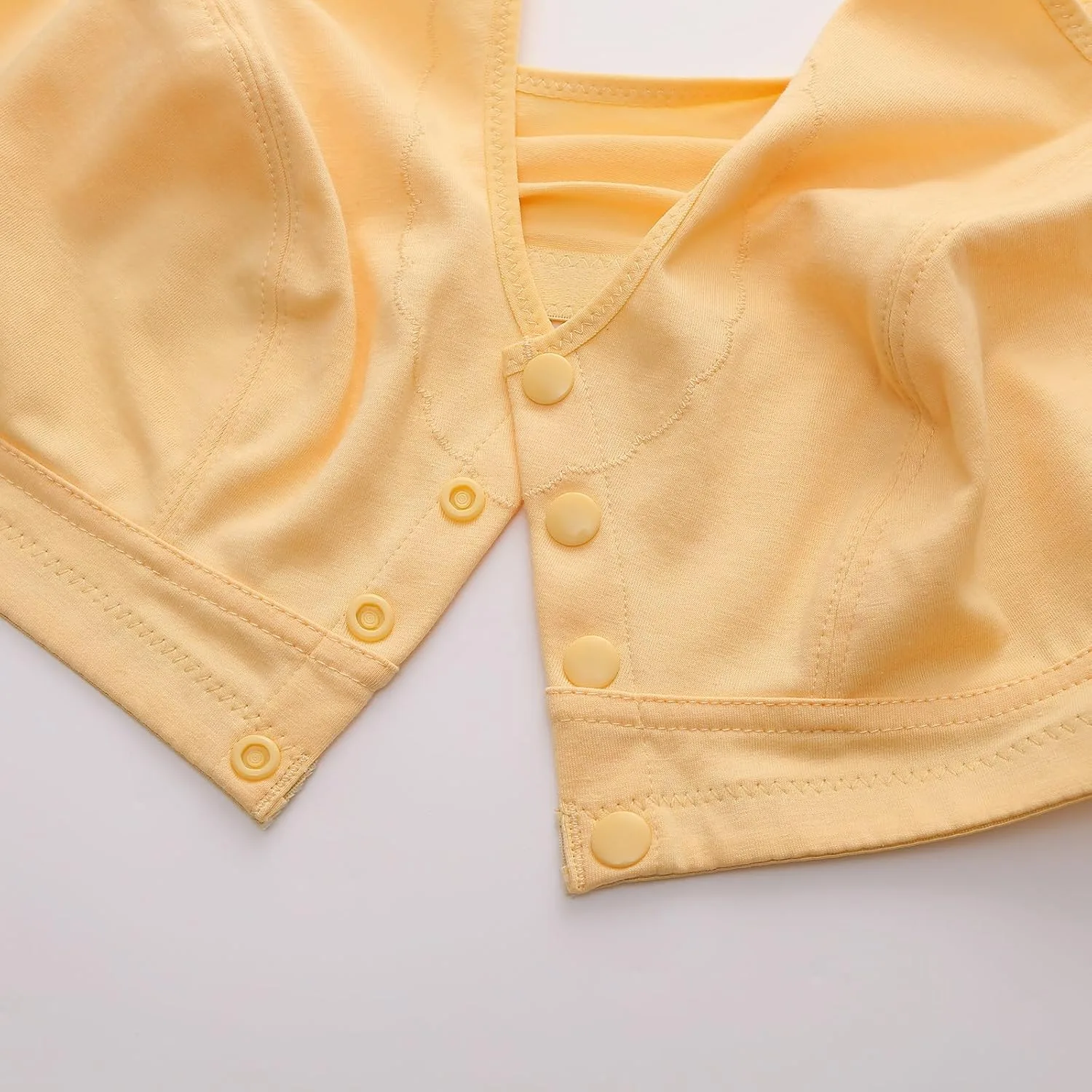 Бюстгальтер Daisy Bras для женщин без косточек, с застежкой спереди, удобный, без косточек, на кнопках, дышащий, легкий, на каждый день Generic, белый — фото 3