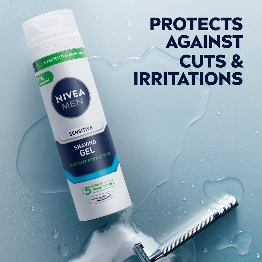 Гель для бритья для чувствительной кожи у мужчин Nivea, 200 мл — фото 2