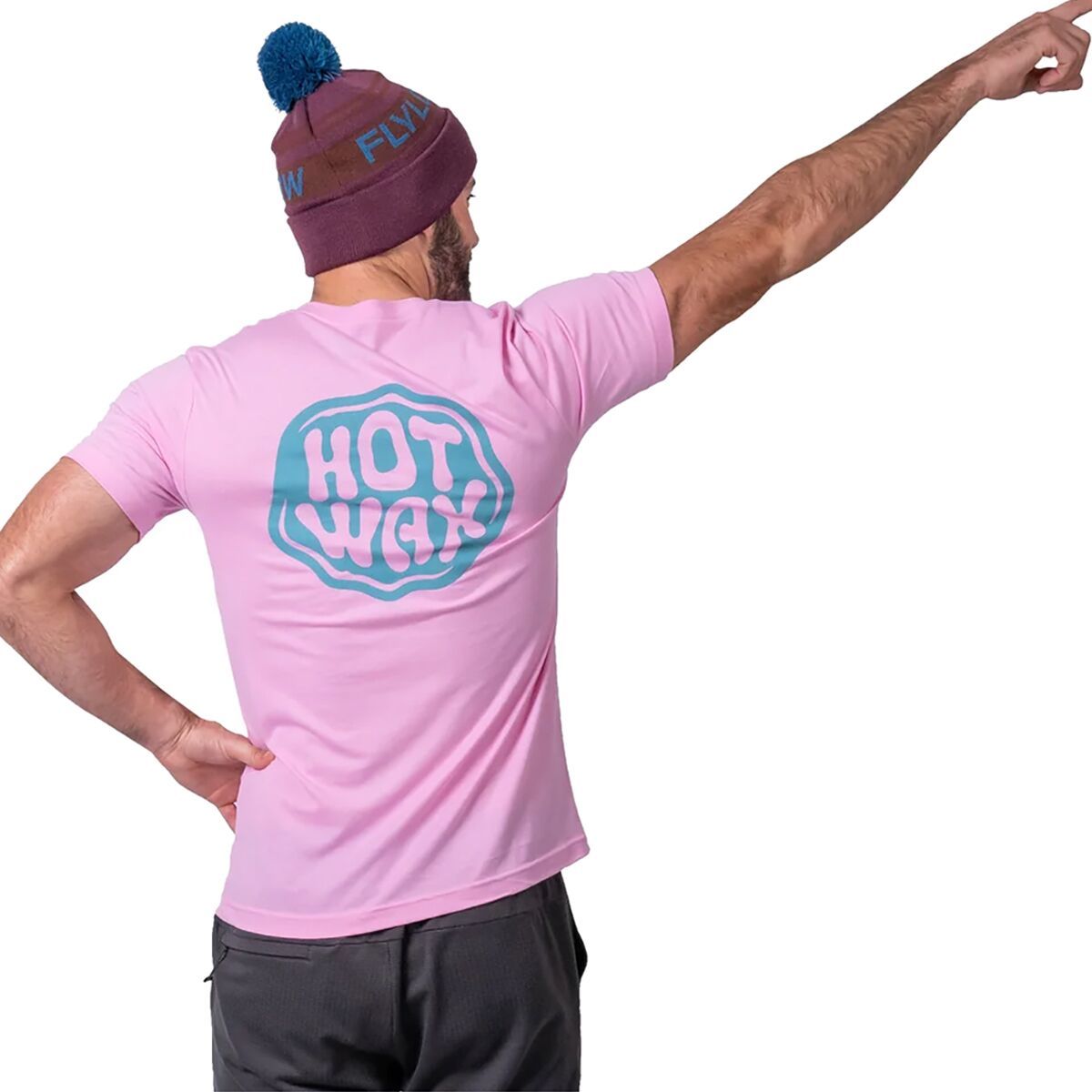 

Футболка Hot wax Flylow, цвет flamingo heather