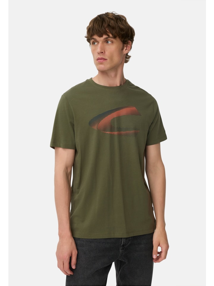 

Футболка с принтом из экологически чистого органического хлопка в цвете лесной зеленый Camel Active