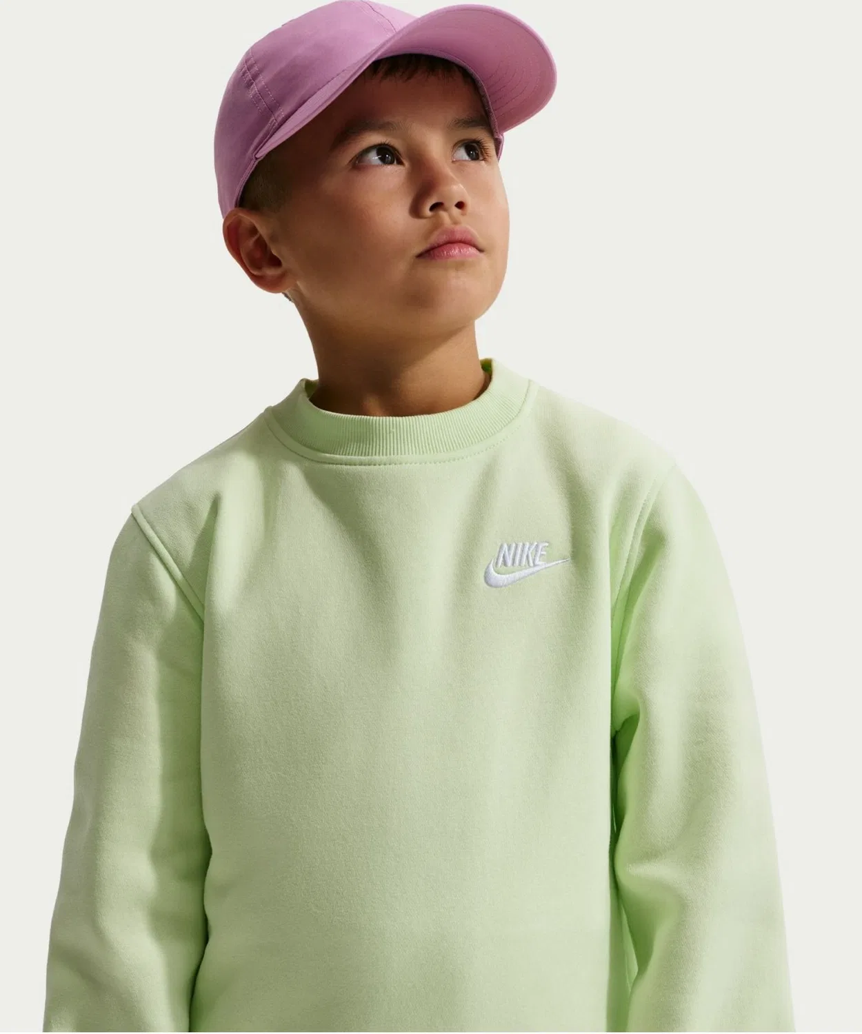 Свитшот Nike NSW Club LBR Флис L/S Crew Kids, жёлтый