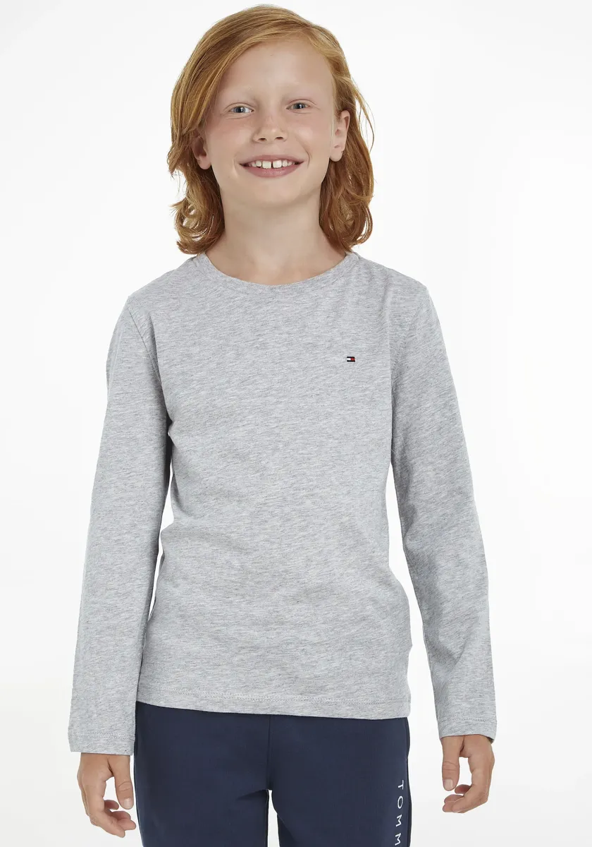 

Рубашка с длинными рукавами Tommy Hilfiger "BOYS BASIC CN KNIT L/S", серый