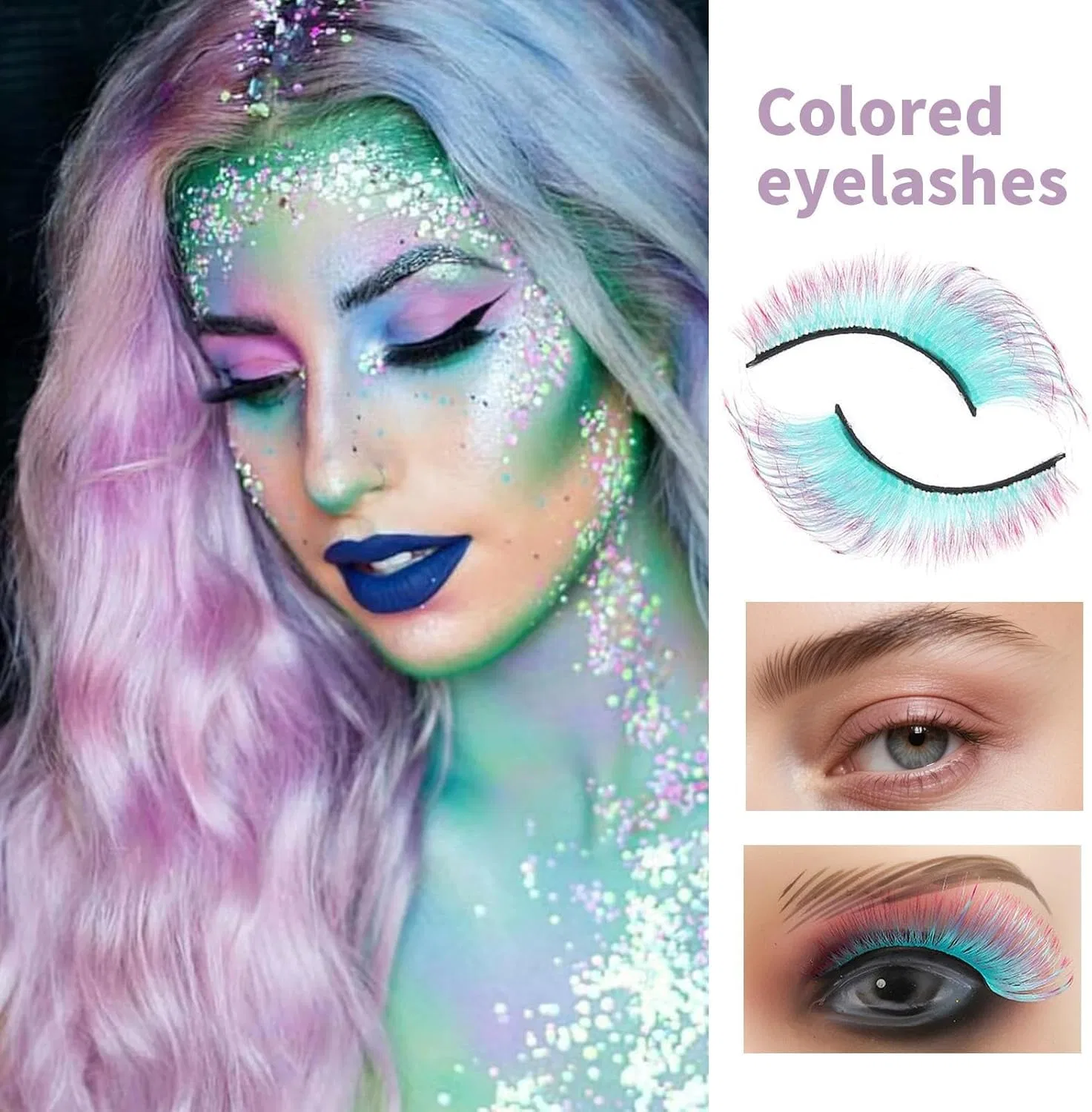 Цветные ресницы Color Lash синие — фото 2