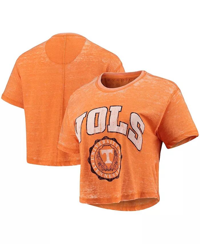 

Женская футболка Tennessee Orange Tennessee Volunteers Edith Vintage-Like Burnout Crop Pressbox