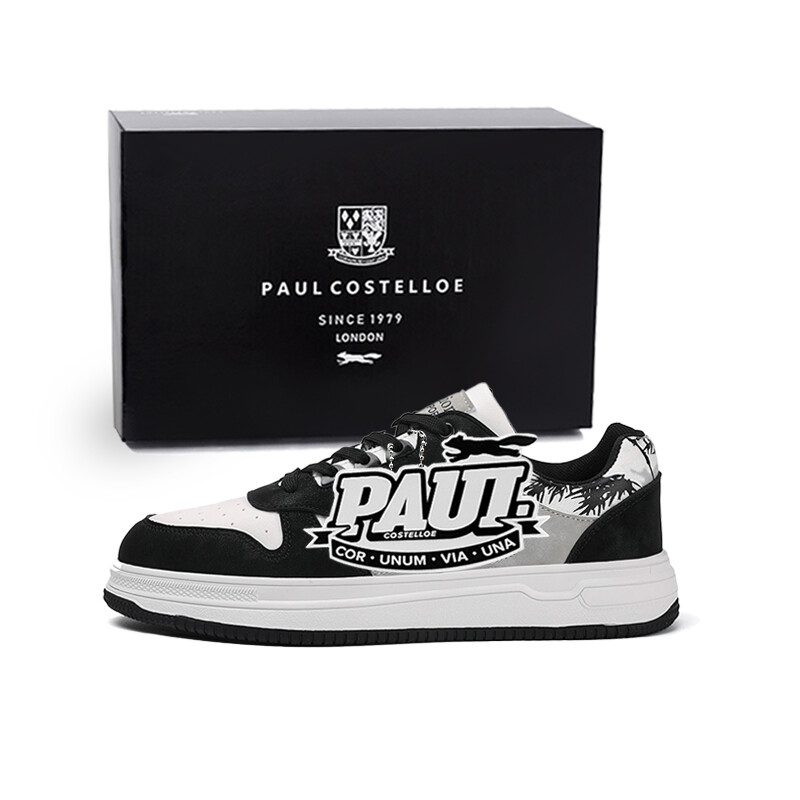 

Кроссовки PAUL COSTELLOE Skateboarding Shoes Unisex Low-top White, черный