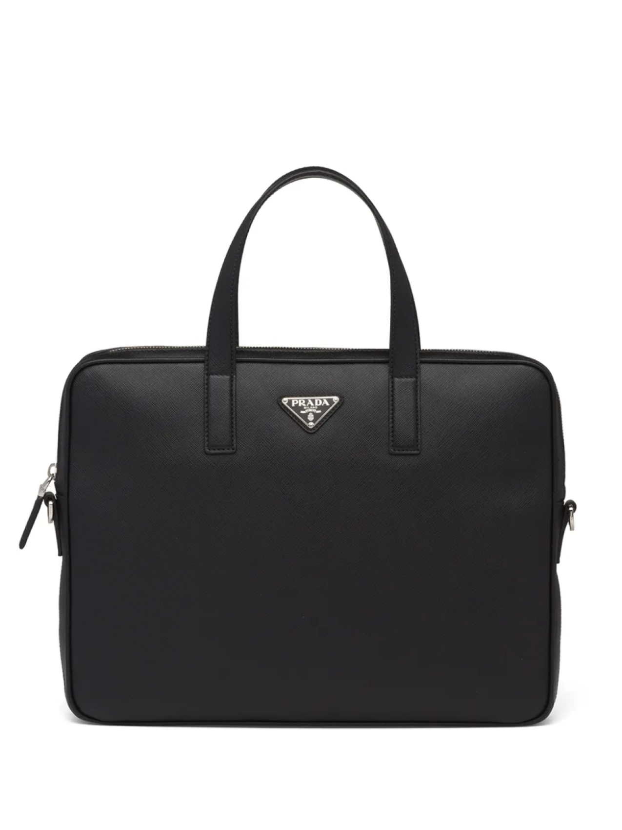 

Prada портфель из сафьяновой кожи, черный