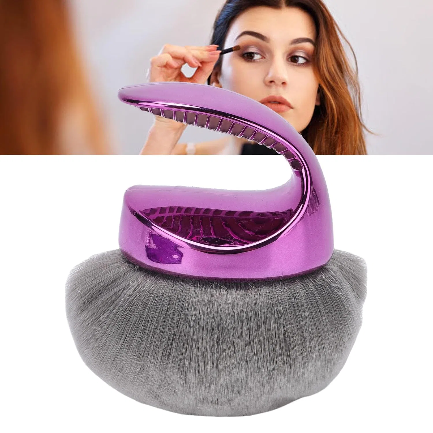Ультрабольшая кисть для макияжа тела с широкой головкой Helevia — фото 4
