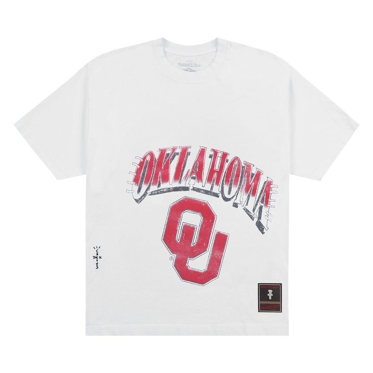 

Футболка Cactus Jack By Travis Scott Cactus Jack by Travis Scott x Mitchell & Ness University Of Oklahoma Handdrawn Tee, белый