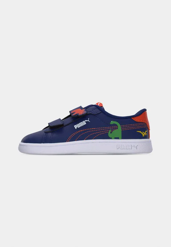 Кроссовки унисекс с динозаврами из smash 3.0 Puma, Blue Jewel/Green Fruit/Amarena — фото 2
