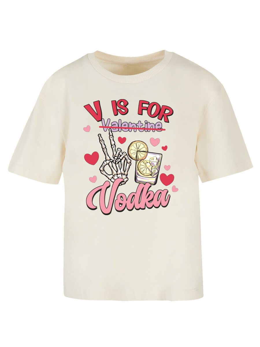 

Рубашка оверсайз F4NT4STIC Anti Valentinstag V Is For Vodka, песочный