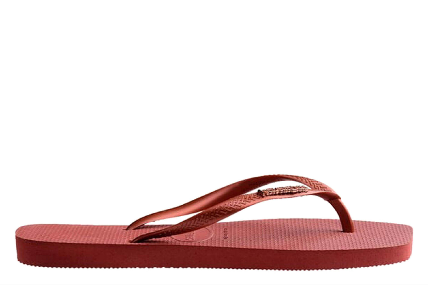 

Шлепанцы с квадратным логотипом и эффектом металлик Havaianas, красный