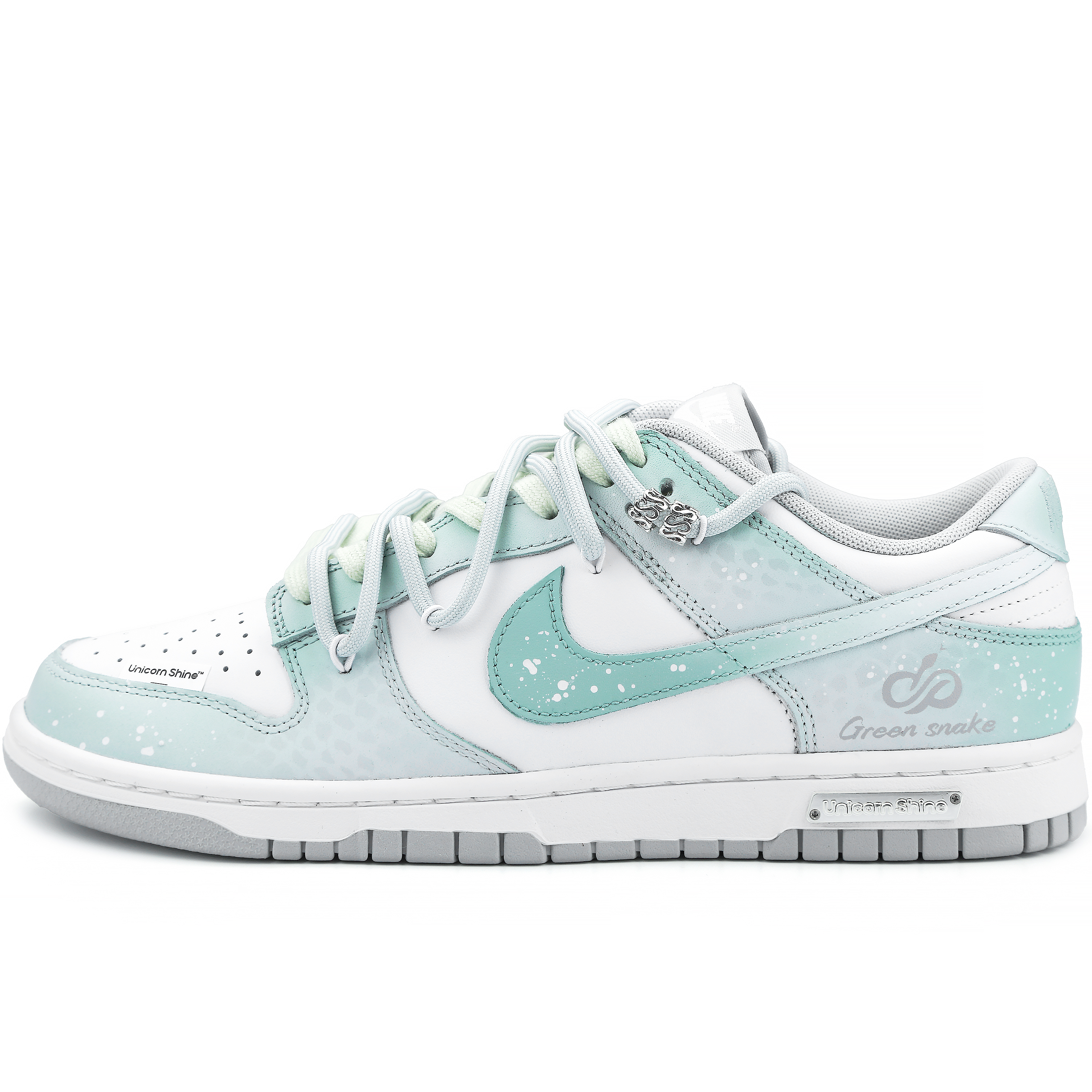 

Nike Кроссовки для скейтбординга Dunk Emerald Wave Snake Shadow с противоскользящим покрытием, износостойкие, мужские, бирюзовые