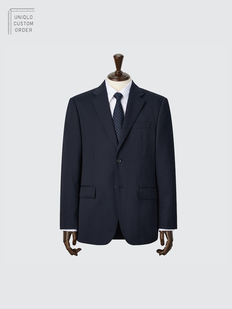 

Пиджак из шерсти Uniqlo, синий