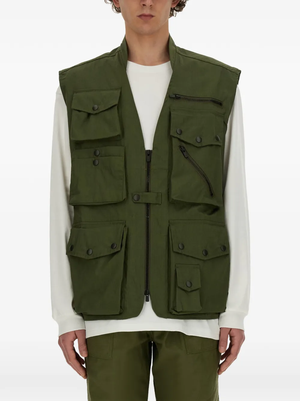 

Жилет в стиле милитари Needles, зеленый