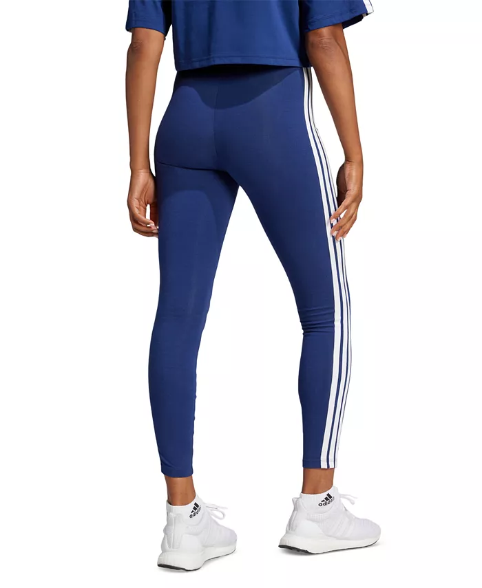 Женские облегающие леггинсы с высокой посадкой и полной длиной adidas, синий — фото 2