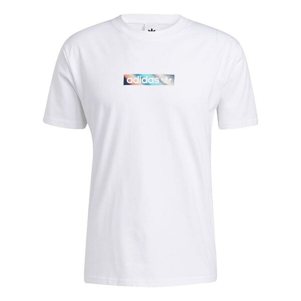 

Футболка originals summer box line back printing sports short sleeve white Adidas, белый