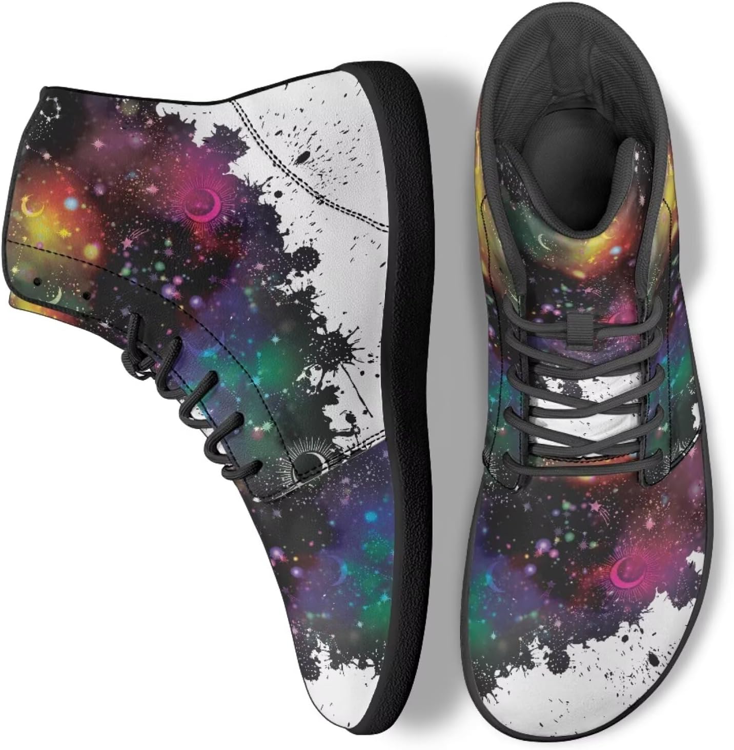 

Высокие кроссовки для ходьбы для мужчин и женщин с широким носком, беговые кроссовки из ПУ-кожи для тренировок Ecaestolph, синий