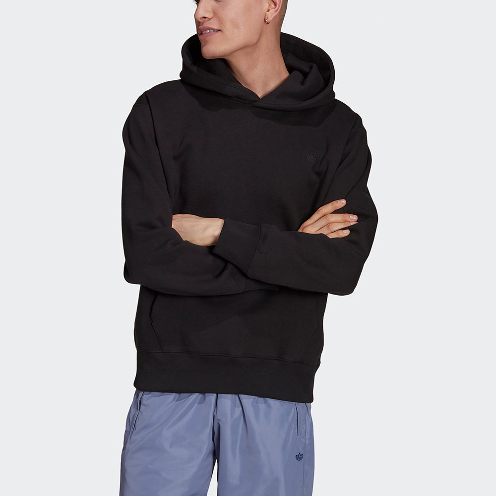 Худи Men's adidas originals C Hoody Solid Color Fleece Lined Stay Warm Sports Black H11377 — фото 2