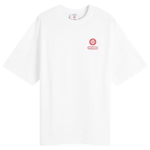 

Белая футболка с нашивкой-логотипом из джерси большого размера Casablanca, белый