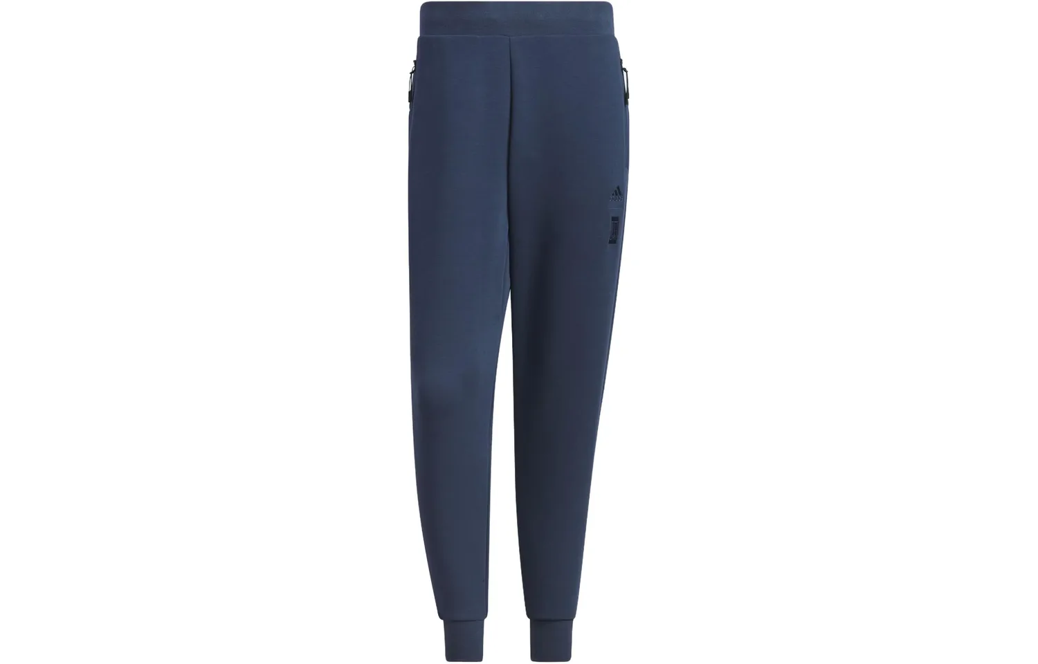 Adidas Вязаные спортивные штаны мужские navy blue с манжетами