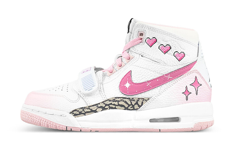 

Кроссовки Jordan Legacy 312 Vintage Basketball Shoes Women's High-top Pink, белый