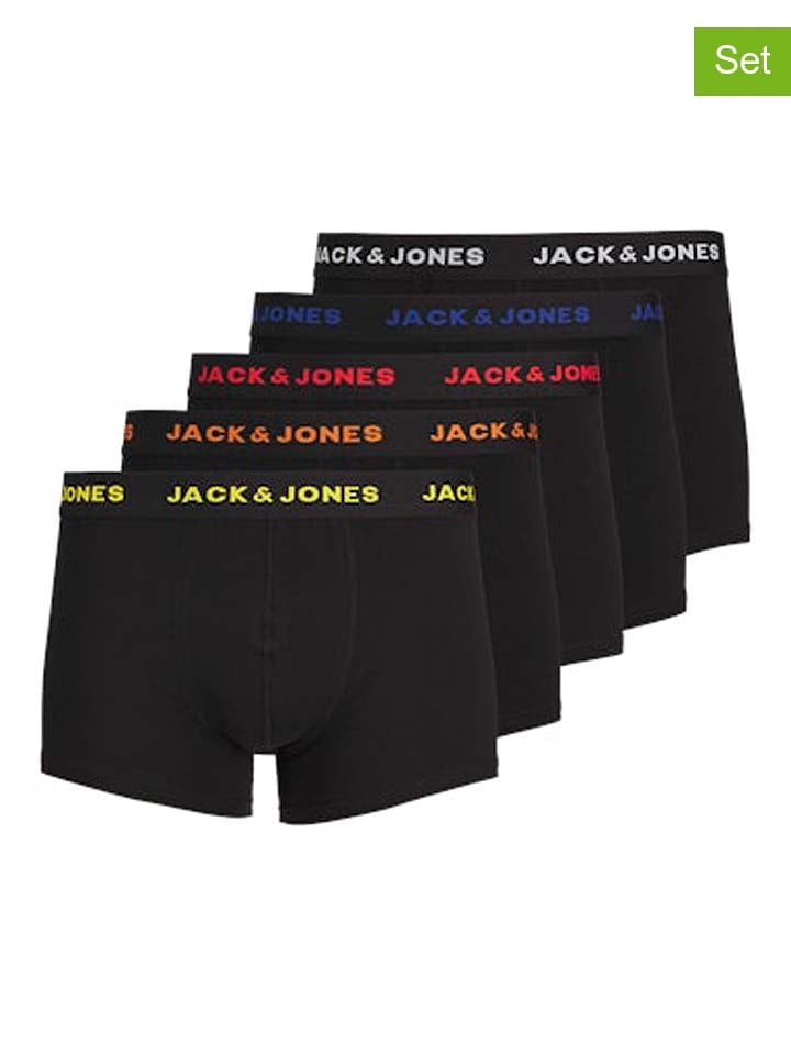 

Jack & Jones Комплект из 5 штук: боксерские трусы черного цвета