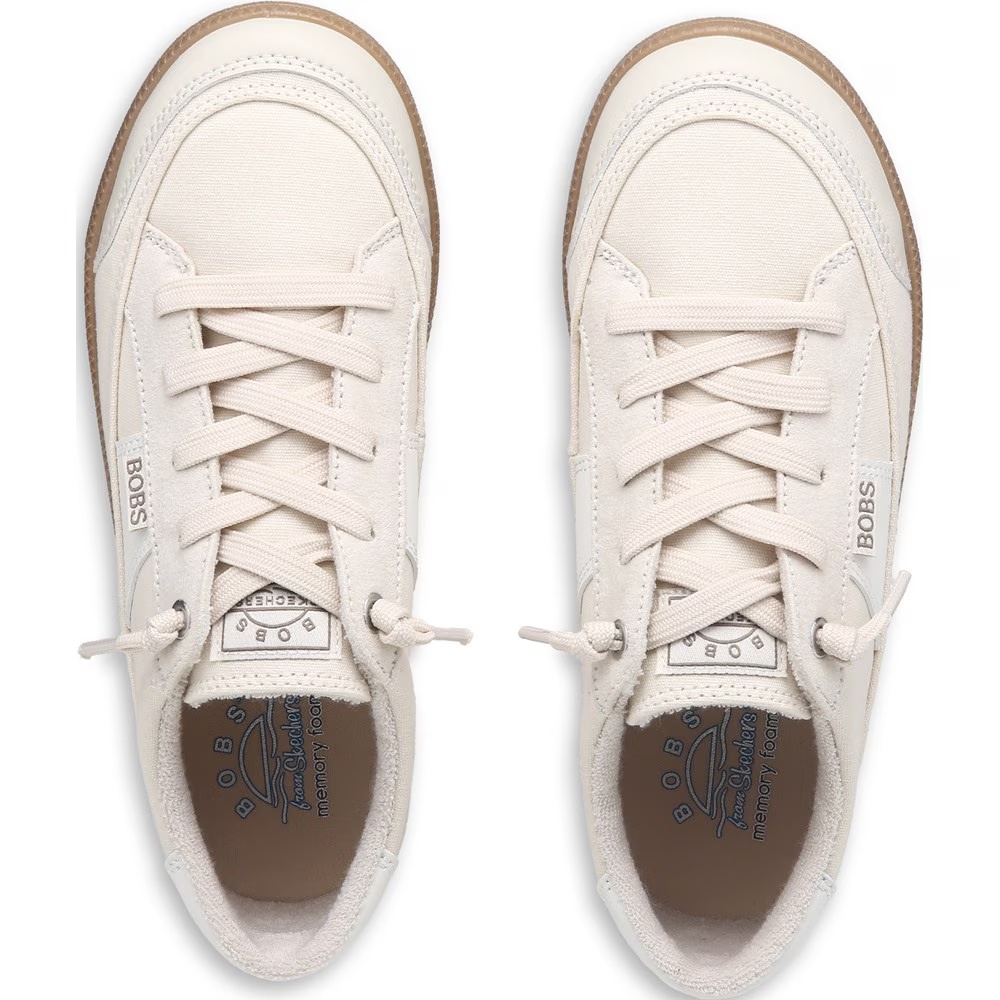 Кеды на низкой подошве Bobs b cute 2.0 low stride slip on canvas sneaker Skechers, off white canvas/gum — фото 4