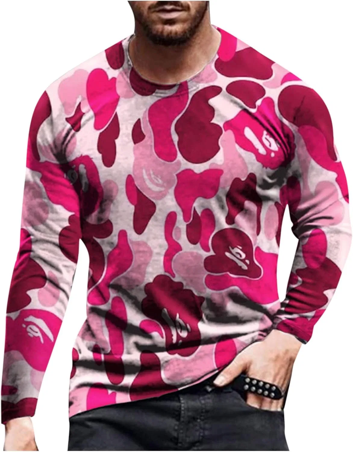 Футболка с принтом, Generic, D-610 Pink
