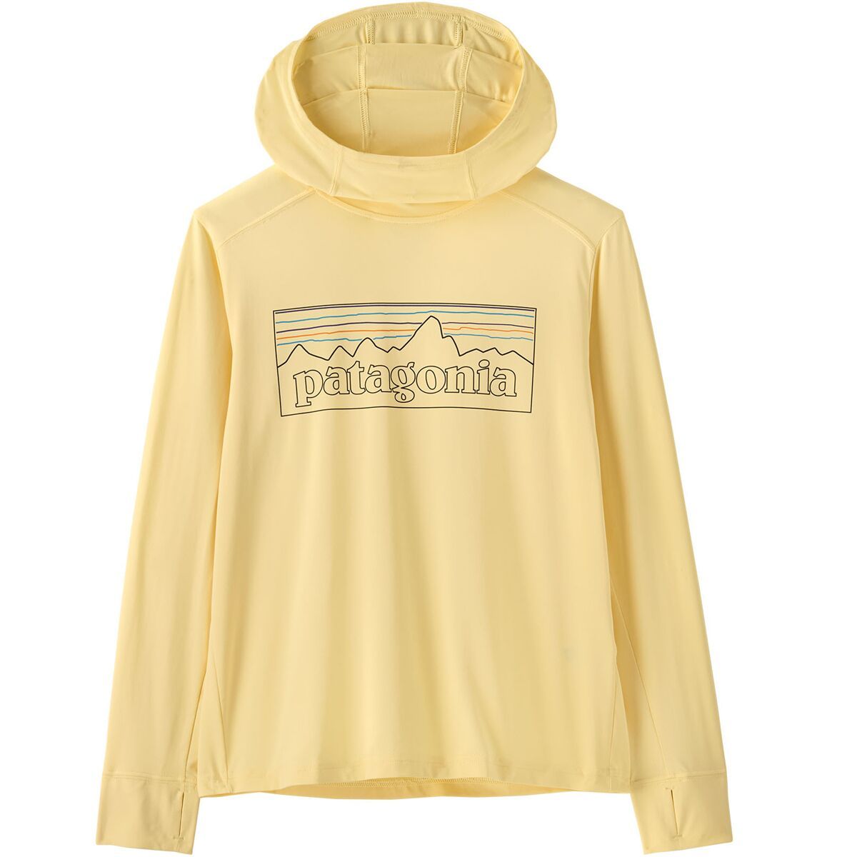 

Капиленовый шелковистый худи — детский Patagonia, желтый