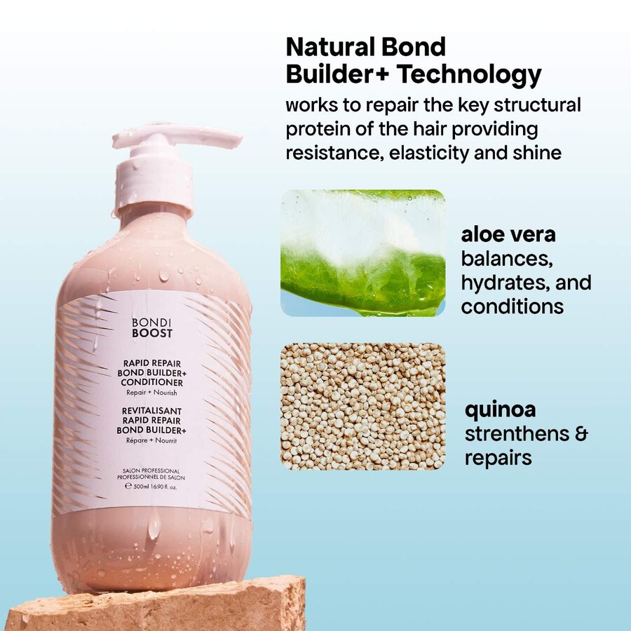Кондиционер Rapid Repair Bond Builder+ для поврежденных волос BondiBoost, 16.9 oz /500 ml — фото 3