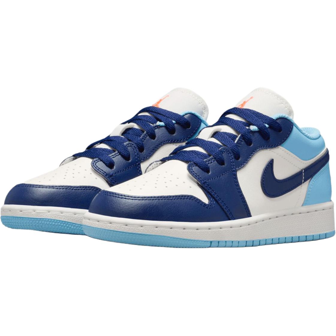 Jordan Air 1 Low top детские баскетбольные кроссовки White Blue Unisex — фото 4