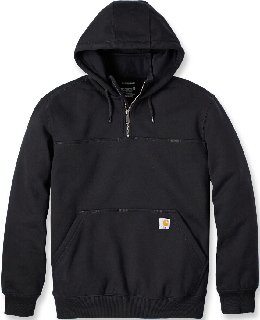

Худи Carhartt Rain Defender Loose Fit Heavyweight Quarter-Zip Hoodie, черный
