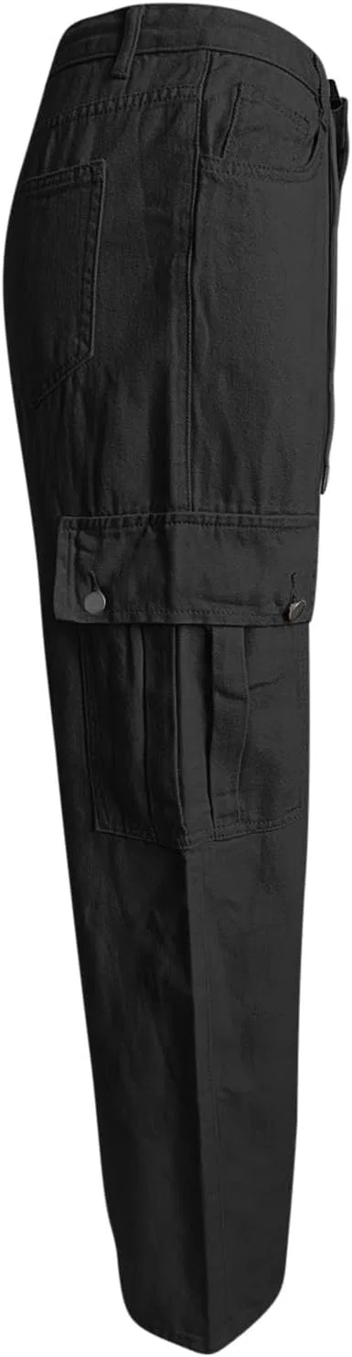 Джинсы свободные, cargo, Black — фото 3