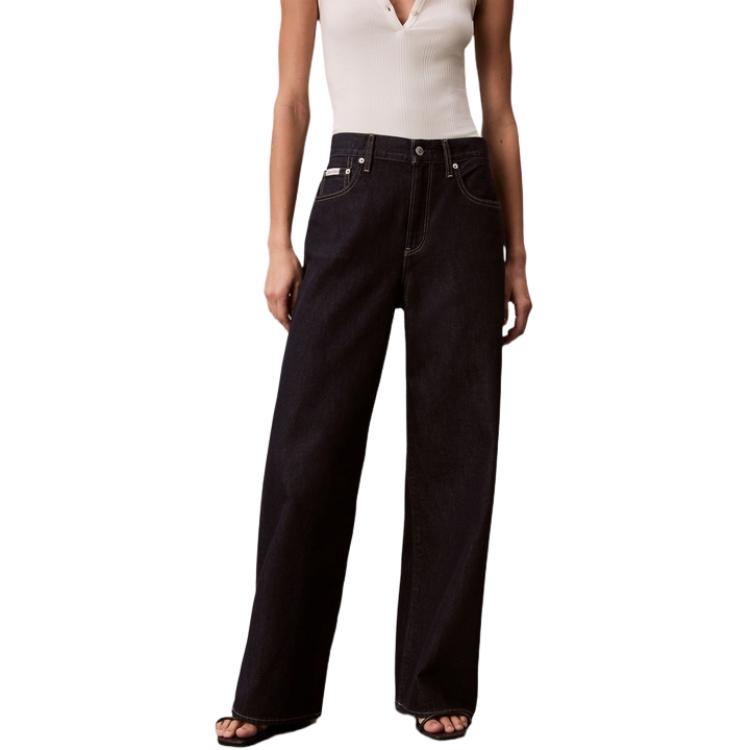 

Calvin Klein Джинсы Women's N8D Denim Blue Black Moderate Wide Leg
