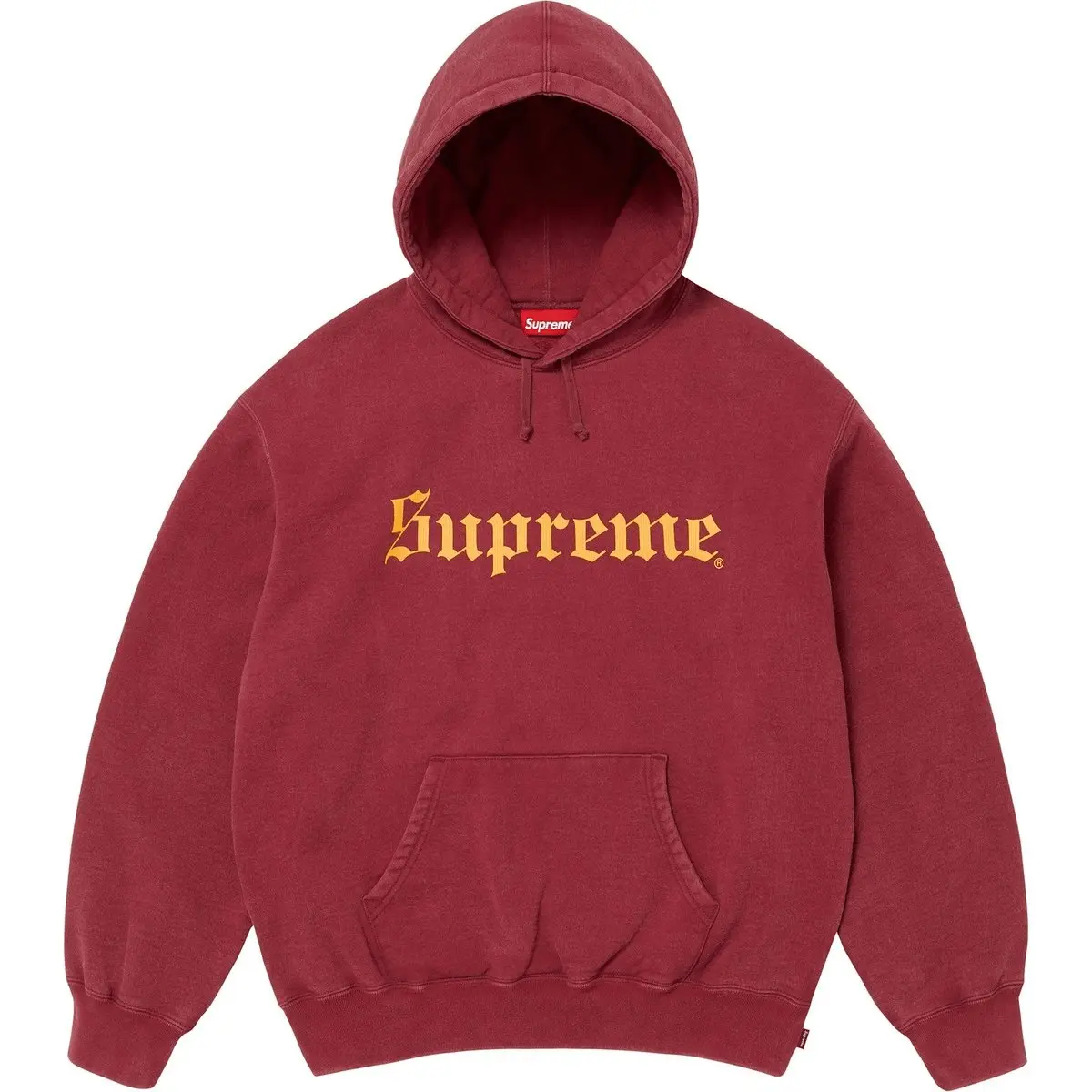Неделя 14 Толстовка с капюшоном в староанглийском стиле, унисекс Supreme, красный/cardinal — фото 2