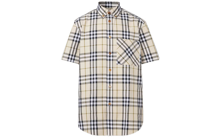 

Burberry Рубашка мужская SS21, мягкая, желто-коричневая