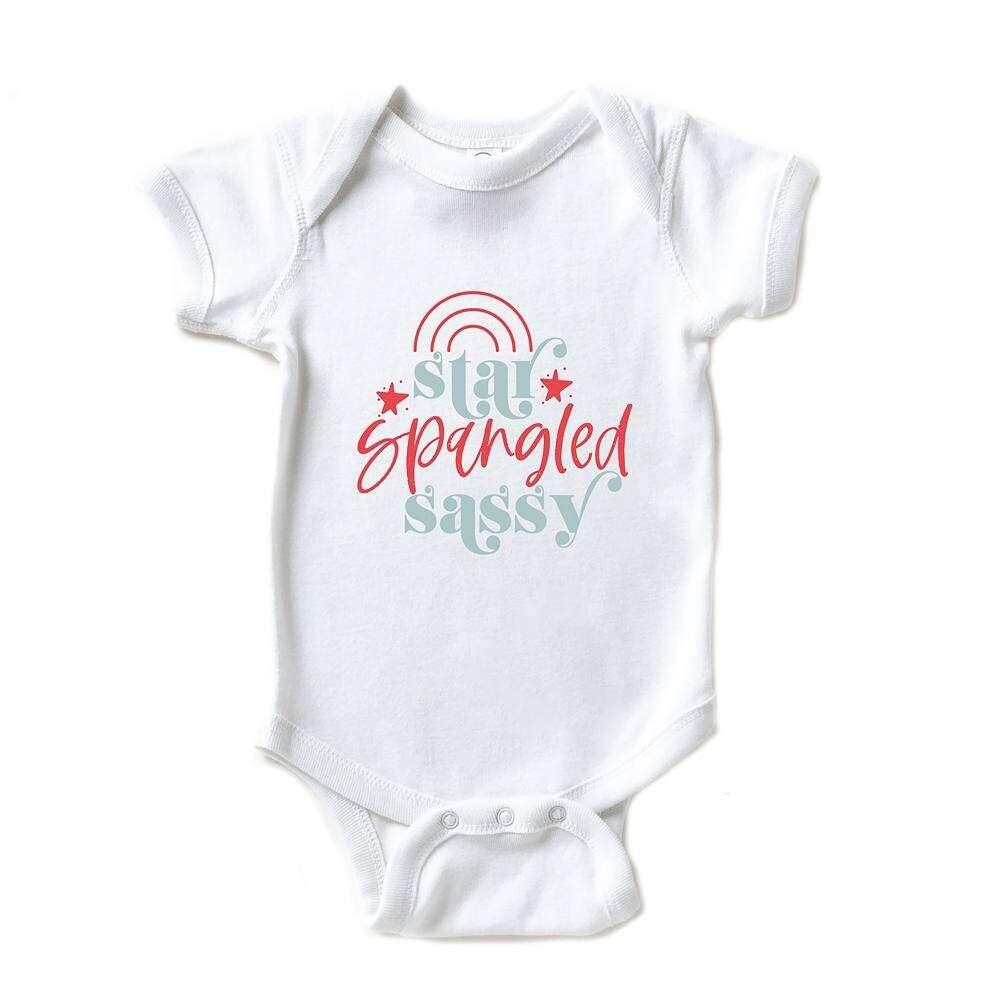 

Боди Sassy Baby с блестками и звездами The Juniper Shop, белый
