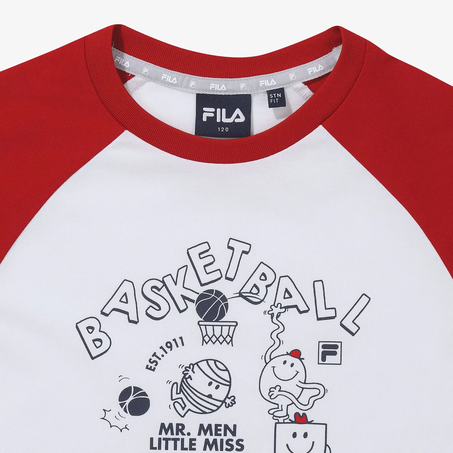 Детская футболка Drywave Mr. Men Little Miss Raglan, красная, от Fila Kids — фото 4