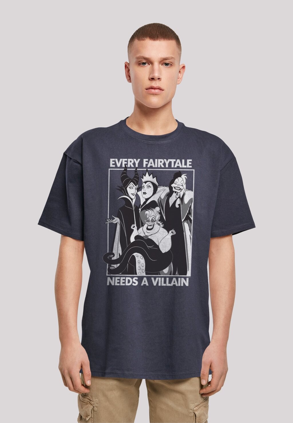 

Футболка с принтом DISNEY EVERY FAIRY TALE NEEDS A VILLAIN F4NT4STIC, синий