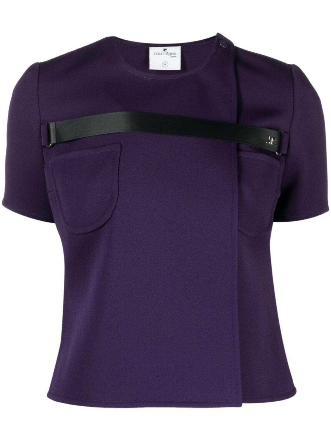 

Платье с короткими рукавами Courrèges, фиолетовый