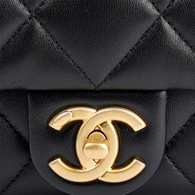 CHANEL Барашковая сумка с клапаном, через плечо, на плечо, женская черная — фото 4