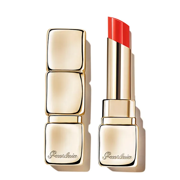 

Сияющая финишная помада Kisskiss Shine Bloom Guerlain, цвет poppy kiss