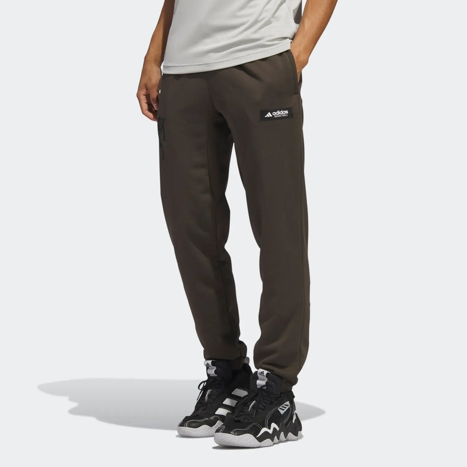 CNY трикотажные спортивные штаны мужские темные Oliver Adidas, цвет Dark Oliver — фото 4