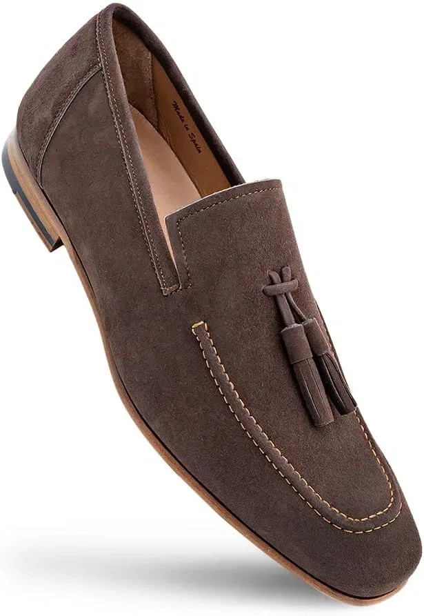 Лоферы из замши Mezlan Tassel Loafer, Mocha — фото 2