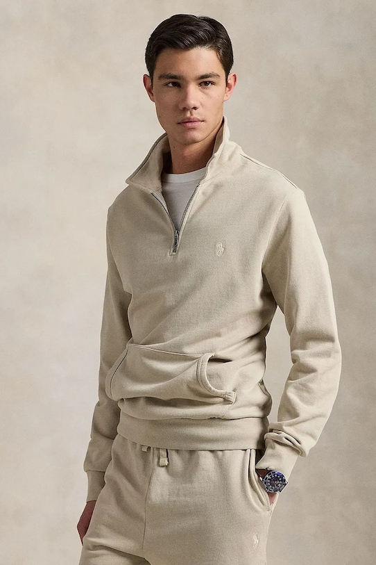 

Хлопковая толстовка Polo Ralph Lauren, серый