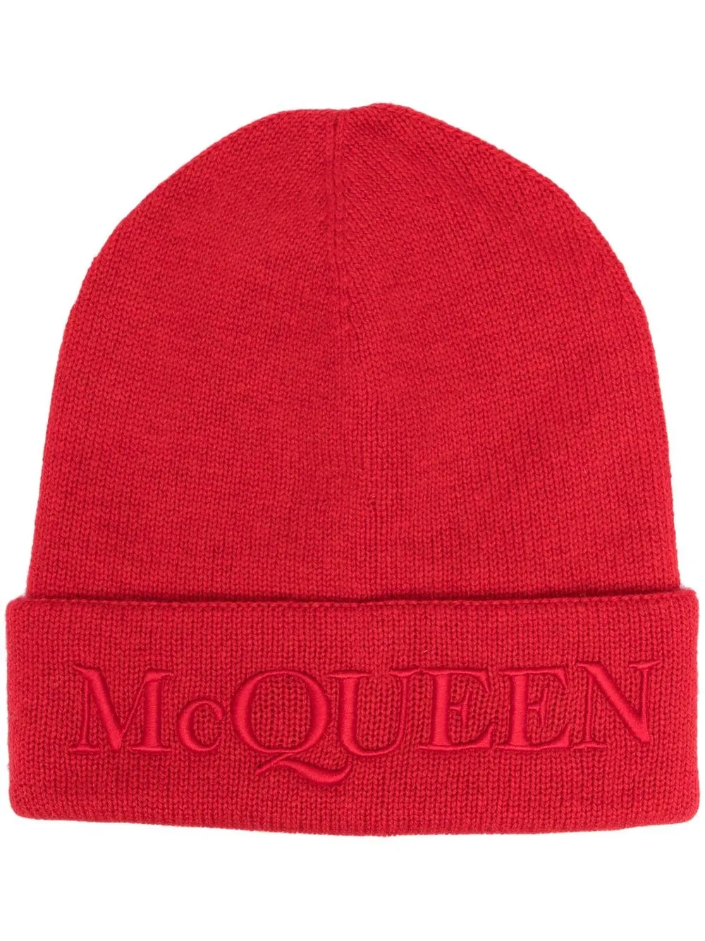 

Шапка с вышитым логотипом Alexander McQueen, красный