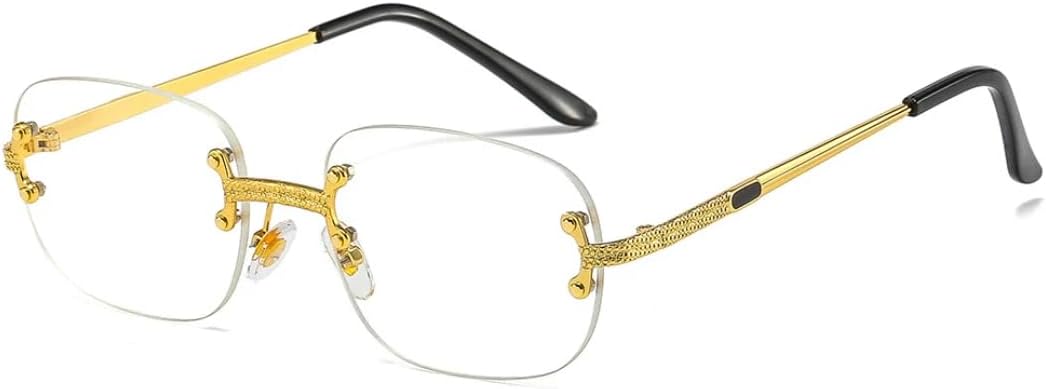 

Роскошные дизайнерские солнцезащитные очки без оправы для женщин и мужчин, популярный винтажный панк, маленькие солнцезащитные очки с зеркальными линзами SZVVBKK, Clear