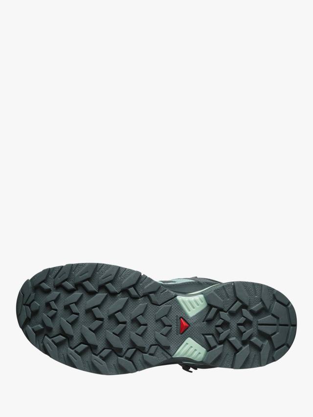 Женские походные ботинки Salomon x ultra 360 mid gore-tex текстильные, серо-зеленый — фото 4