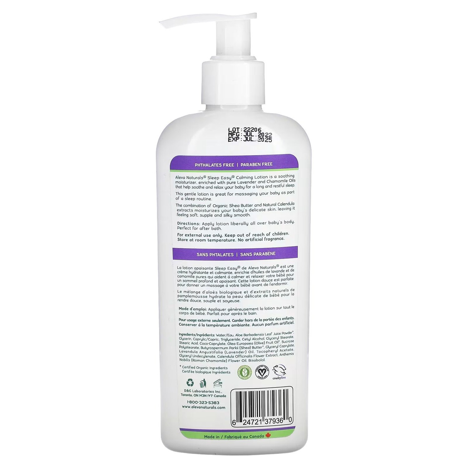 Успокаивающий лосьон Sleep Easy, 8 жидких унций (240 мл) Aleva Naturals — фото 2